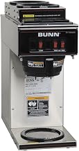 VP17-3SS2U Pourover Commercial Coffee Brewer with One Lower and Two Upper Warmers by Bunn – 12.00x22.00x25.50, 3.8 gallons, Stainless Steel, Silver, Model 13300.0004