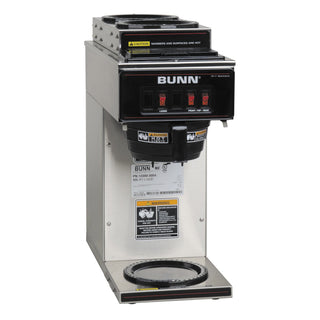 VP17-3SS2U Pourover Commercial Coffee Brewer with One Lower and Two Upper Warmers by Bunn – 12.00x22.00x25.50, 3.8 gallons, Stainless Steel, Silver, Model 13300.0004