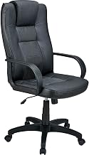 Global Industrial High Back Executive Chair, Breathable Leather, Black
