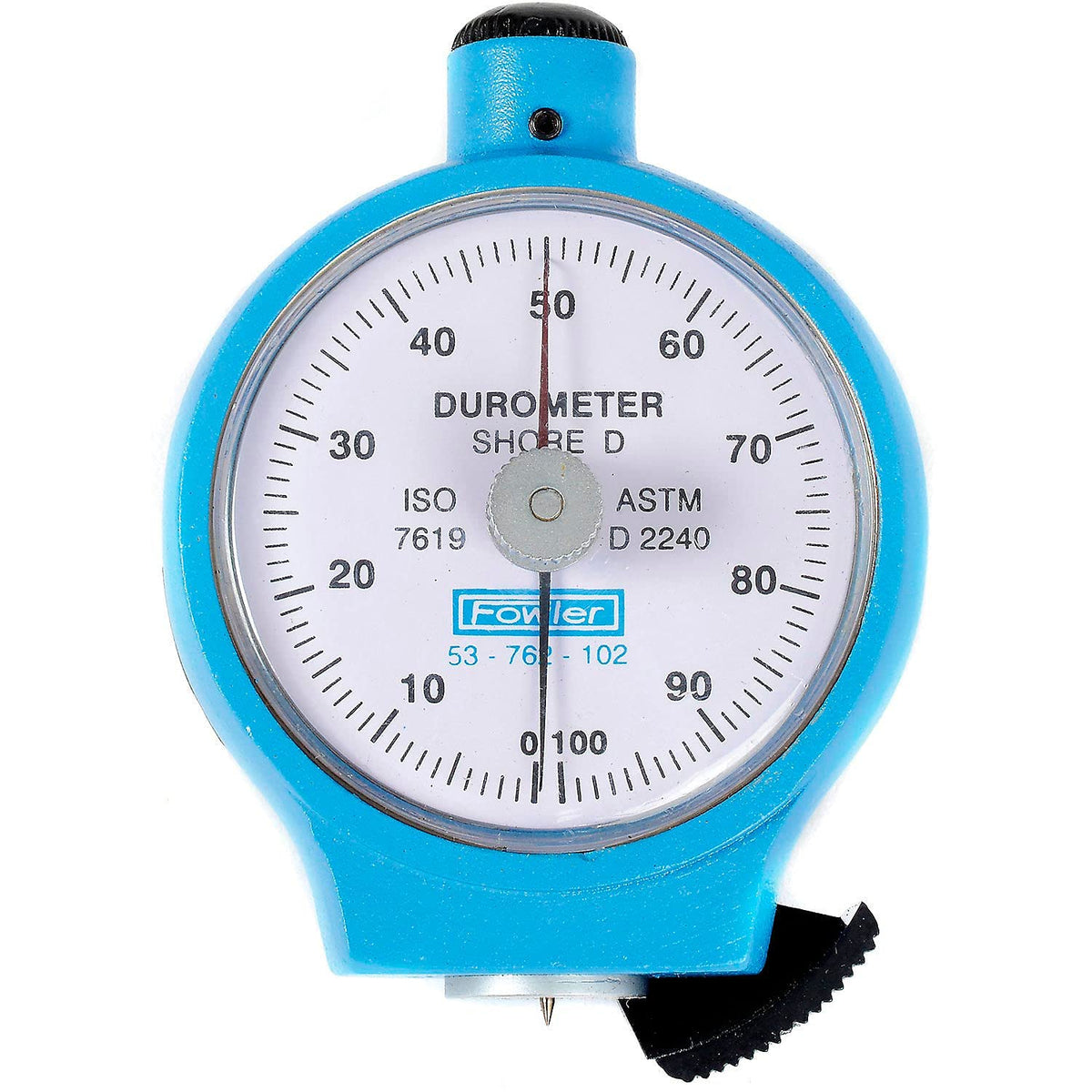 Portable Durometer with Sharp 30º by Fowler – 6"L x 6"W x 2.25"H, Steel, Blue, Model 53-762-102-0