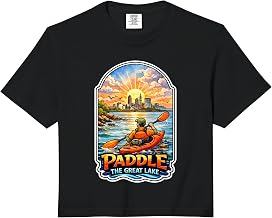 Paddle The Lake Erie Retro Cleveland Souvenir Comfort Colors Crop Top