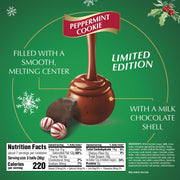 LINDOR Peppermint Cookie Milk Chocolate Candy Truffles by Lindt – 8.5 Ounce (Pack of 1), white