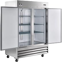 Nexel Global Industrial Reach-in Refrigerator with 2 Solid Doors, 47 Cu.