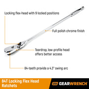 GEARWRENCH 11 Pc. Mixed Set / Ultimate Ratchet Set / Silver Socket Wrenches