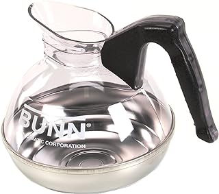 Bunn 06100.0101 64 oz. Easy Pour Coffee Decanter with Black Handle and Stainless Steel Bottom