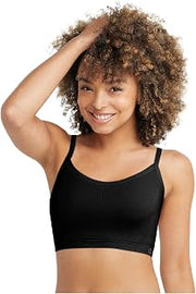 Champion Women's Seamless Racerback C-Logo Bralette - Soft, Supportive, and Stylish, Nylon Blend