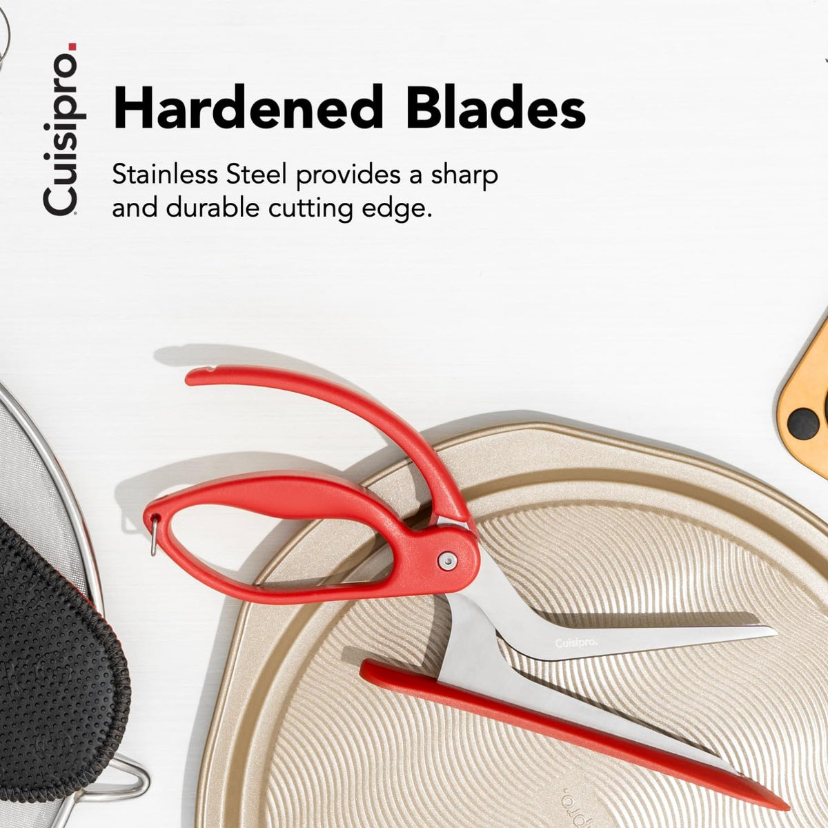 Pizza Shears by Cuisipro – 11.7x1.4x4.6", Stainless Steel, Red, Model CSP-57446505