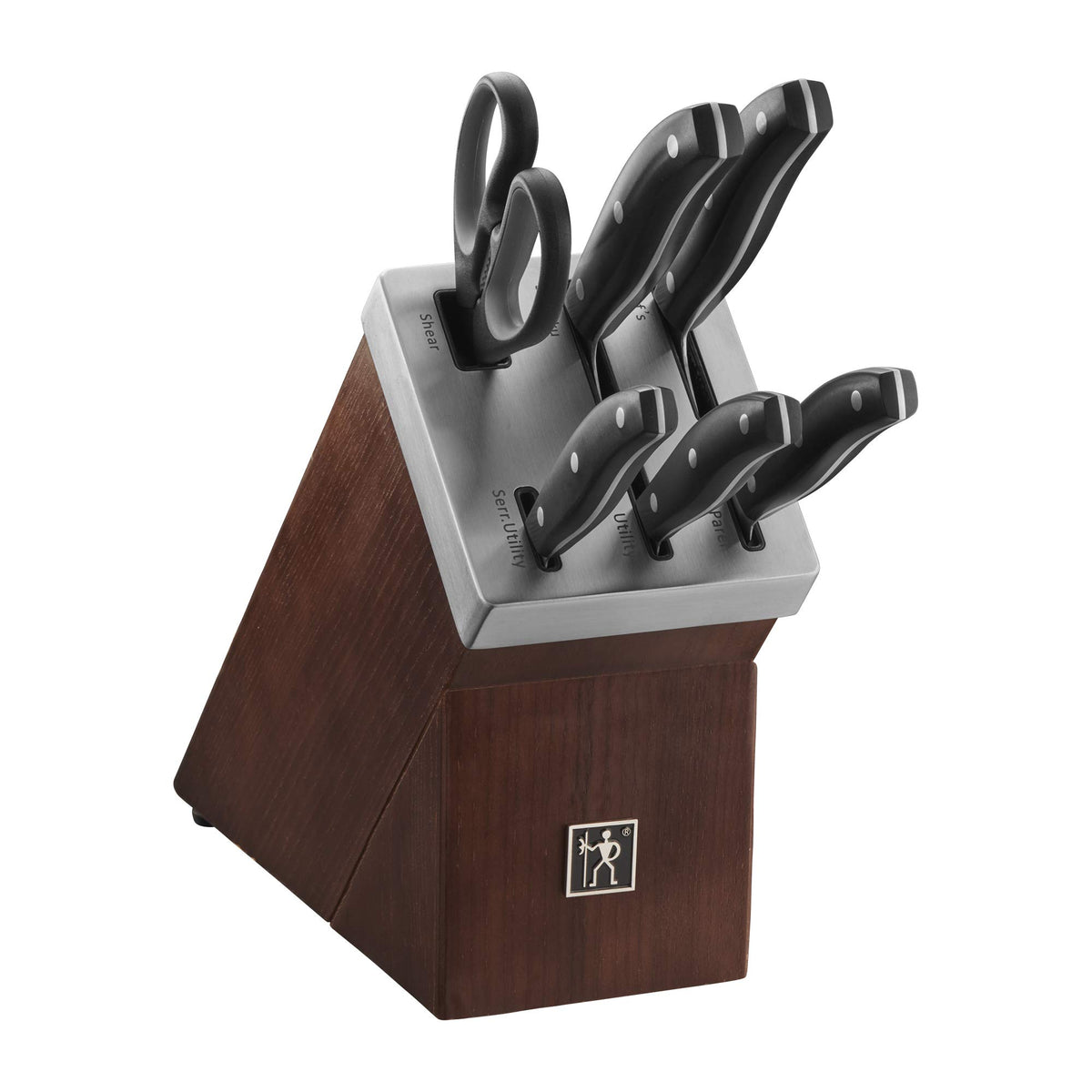 Definition 7-pc Self-Sharpening Block Set by HENCKELS – 7-pc, Stainless Steel, Black, Pack of 7, Model 19485-007