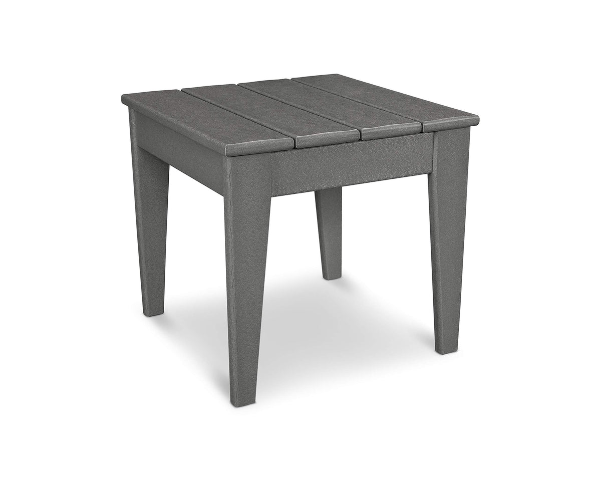 ® Side Table by Polywood – High Density Polyethylene, Slate Grey, Model MNT18GY