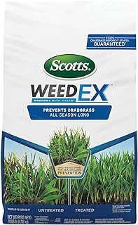 Scotts WeedEx Prevent with Halts, 10.06 lbs. | Crabgrass Preventer, Pre-Emergent Lawn Weed Killer, Treats Up To 5,000 sq. ft.