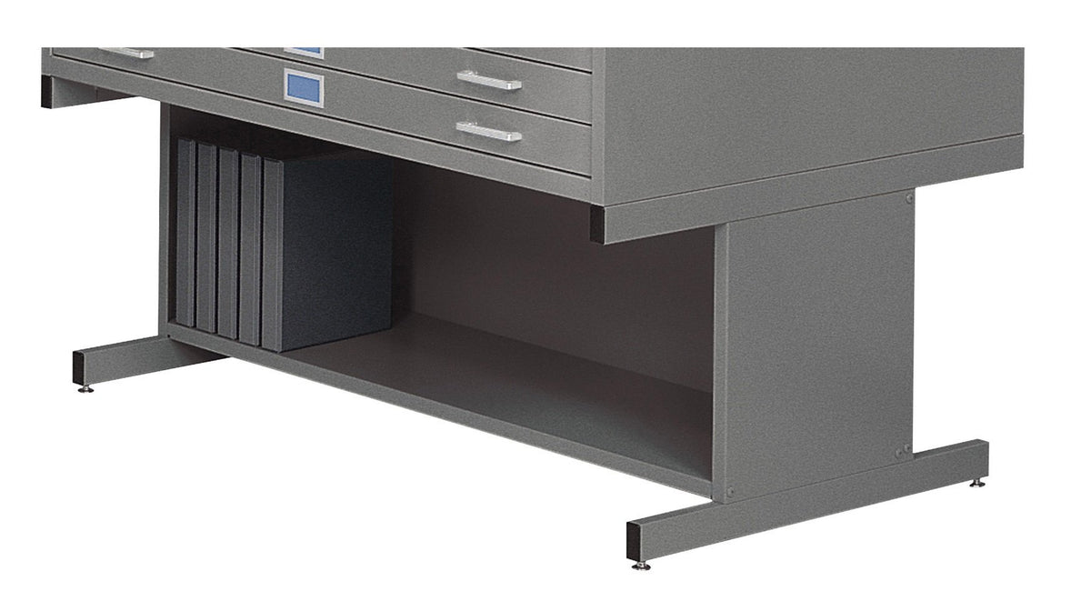 Safco Grey / High Base / 53.5 inches W x 41.5 inches D x 20 inches H Flat & Vertical Files