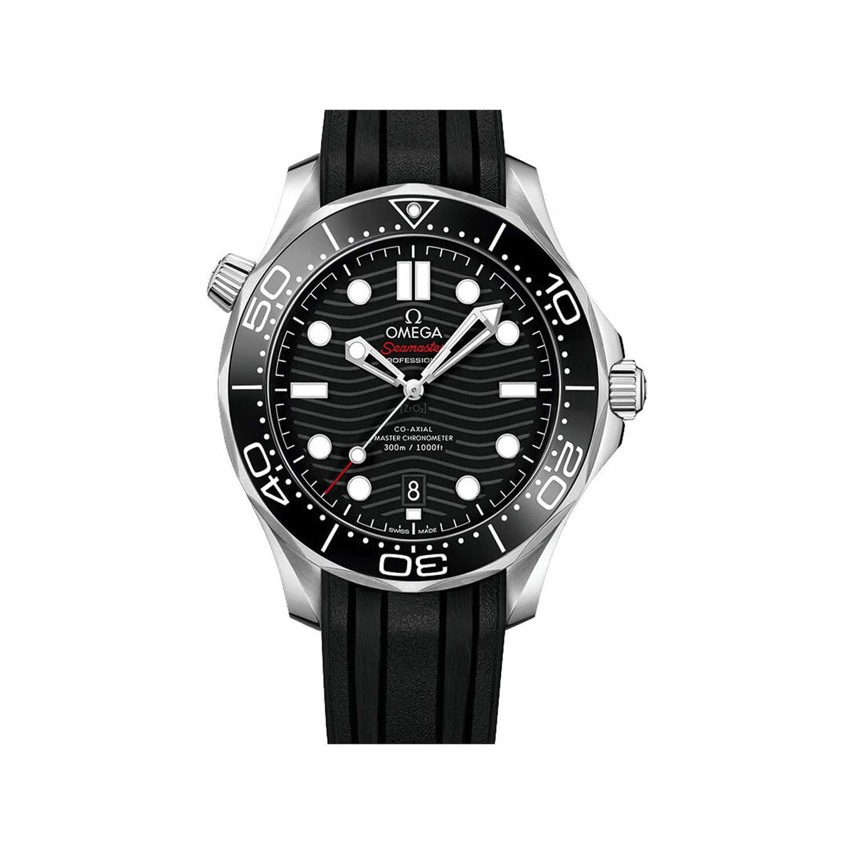 Seamaster Automatic Black Dial Men's Watch by Omega – Silver, Model 210.32.42.20.01.001