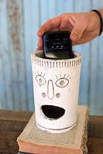 KALALOU H8502 Clay Big Mouth Phone Speaker, One Size, Off-White