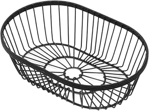 American Metalcraft WBBV90 Wire Basket, Oval Black 9" L x 6" W x 2 ¾" H