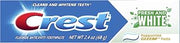 Crest Fresh & White Toothpaste, Peppermint Gleem Paste, 2.4 oz