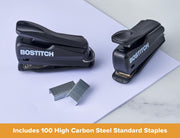 Nano Mini Staplers by Bostitch – 2 Count, Plastic, Black, Pack of 2, Model 1830-2PK