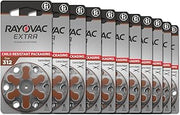 Rayovac Extra Advanced, size 312 Hearing Aid Battery (pack 60 pcs)