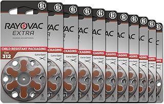 Rayovac Extra Advanced, size 312 Hearing Aid Battery (pack 60 pcs)