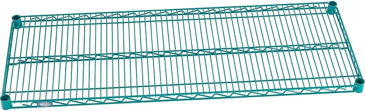Nexel Additional Wire Shelf for Wire Shelving Units, 24" W x 48" L Poly-Green Epoxy, 800lb Capacity, NSF Approved, NEXGard Anti-Microbial Agent, Includes 1 Shelf and 4 Shelf Clips