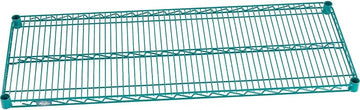 Nexel Additional Wire Shelf for Wire Shelving Units, 24" W x 48" L Poly-Green Epoxy, 800lb Capacity, NSF Approved, NEXGard Anti-Microbial Agent, Includes 1 Shelf and 4 Shelf Clips