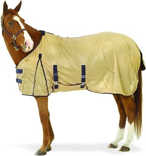 Centaur Softmesh Fly Sheet - Bellyband - Size:69 Color:Tan/Navy