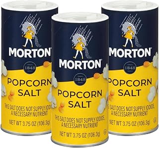 Morton Popcorn Salt, (3.75 oz), 3-Pack, for Popcorn, Snacks & Seasoning