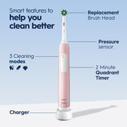 Oral-B Pink / 1 Count (Pack of 3) / Handle Rotating