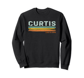 Vintage Stripes Curtis LA Sweatshirt by Curtis LA Souvenir – Black, Model 0AHX20SGTCC