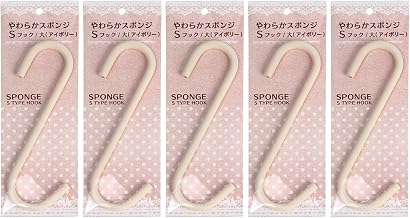 Unox 16-610 Soft Sponge, S Hook, Large, Ivory, Set of 5