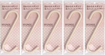 Unox 16-610 Soft Sponge, S Hook, Large, Ivory, Set of 5