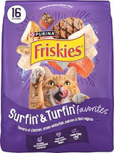Purina Friskies Dry Cat Food, Surfin' & Turfin' Favorites - 16 lb. Bag
