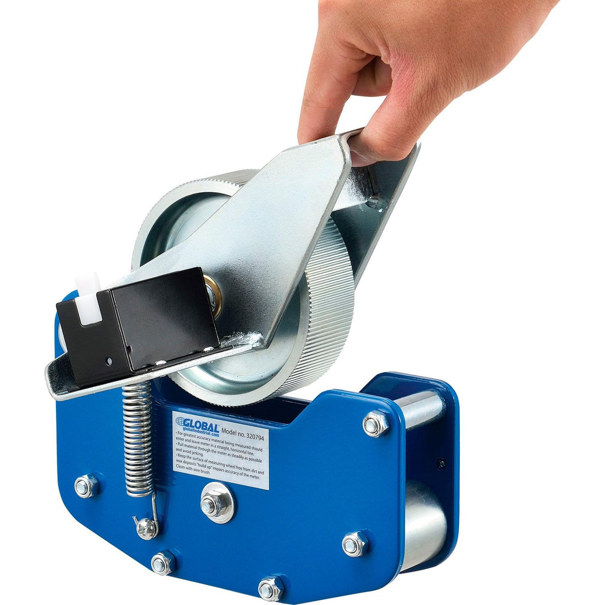 Heavy Duty Wire Meter Counter by Global Industrial – 1/16" - 1", Alloy Steel, Blue, Model WMC01