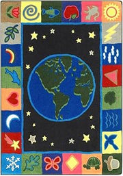 Joy Carpets EarthWorks Rug, Multi, 5'4" x 7'8"