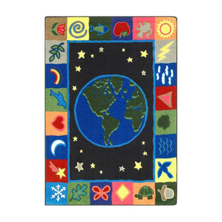 EarthWorks Rug by Joy Carpets – 5'4" x 7'8" (Rectangular), Nylon, Multi Color, Model 1405C