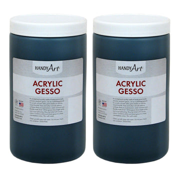 Acrylic Black Gesso 32 oz by Handy Art – 32, Acrylic, black, Pack of 2, Model RPC440103-2