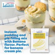 LeGoût Banana Cream Instant Pudding & Pie Filling Pouches by LeGout – 24 Ounce (Pack of 12), Pack of 12, Model 76950