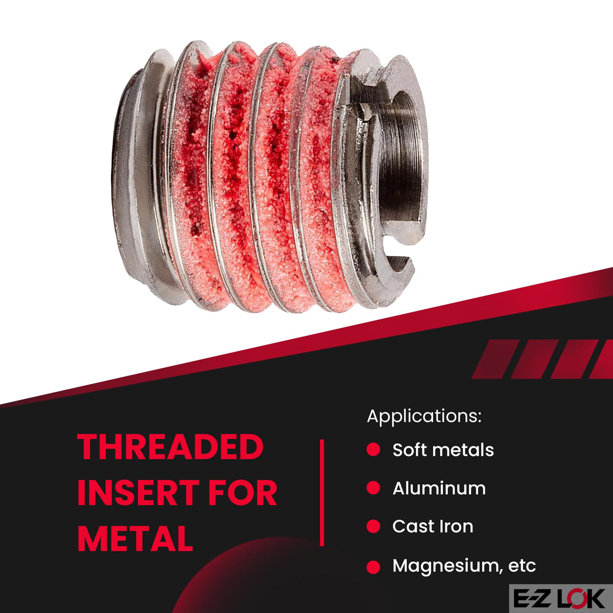 E-Z LOK M8-1.25 IT, M12x1.75 ET, 12.50mm L / 5 / Pack of 5 Thread Locking Inserts