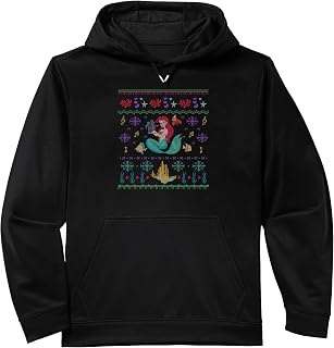 Disney Princess The Little Mermaid Ariel Christmas Sweater Performance Hoodie