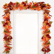 DearHouse Maple Leaf Garland, 5.9 Feet Per Piece, 2 Pack, Orange