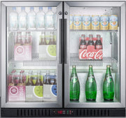Summit 36” Beverage Center by Summit Appliance – 36" Wide, 7.4 cubic_feet, Stainless Steel, Silver, Model SCR7012DB