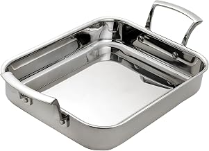 Browne Foodservice THERMALLOY 14x 11.4 x 2 Inch Stainless Steel Roast Pan