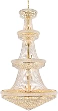 Elegant Lighting Value Primo 42 Light Gold Chandelier Clear Royal Cut Crystal - Finish:Gold - Finish:Gold - Finish:Gold - Finish:Gold Gold