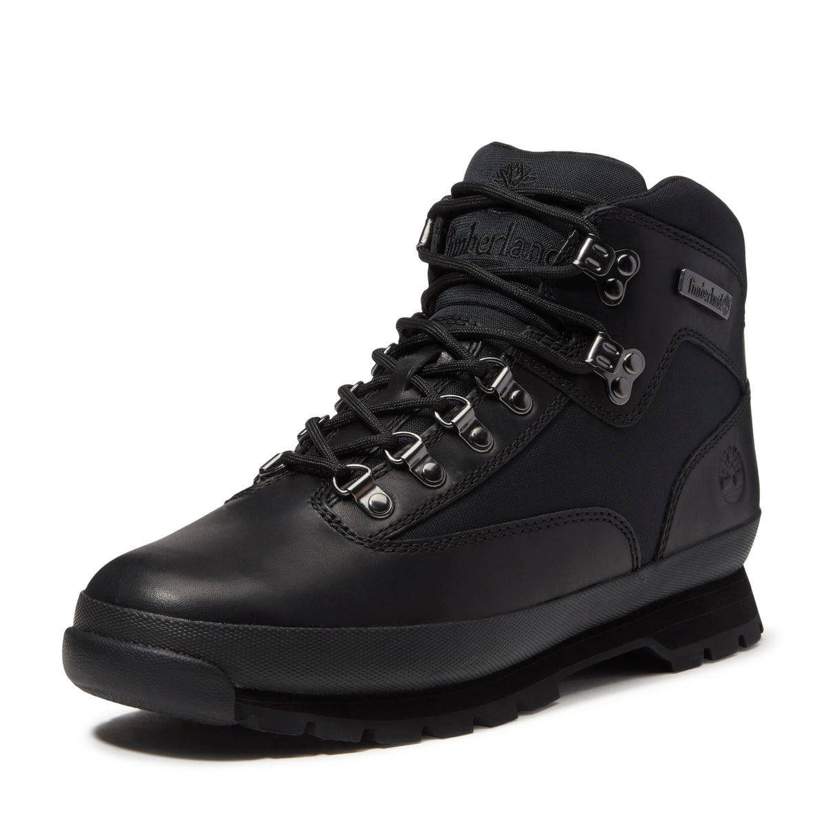 Men's Euro Hiker Lace Up Hiking Boot by Timberland – 7.5, Leather, Black Nubuck