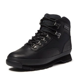 Men's Euro Hiker Lace Up Hiking Boot by Timberland – 7.5, Leather, Black Nubuck
