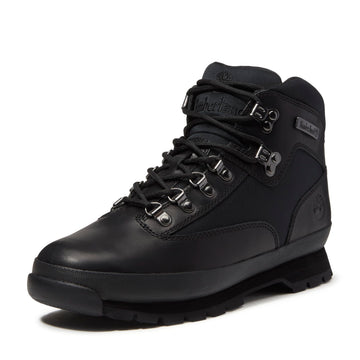 Men's Euro Hiker Lace Up Hiking Boot by Timberland – 7.5, Leather, Black Nubuck