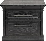 Martin Furniture Traditional Wood Lateral File, Office Storage Drawer, Fully Assembled, Black