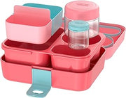 THERMOS Kids Freestyle 8 Piece Food Storage Kit, Pink/Peach