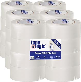 Aviditi Tape Logic Multipurpose Double Sided Film Tape, 2 Inches x 60 Yards - for General Purpose Mounting, Splicing, Crafts and Office Use (24 Rolls)