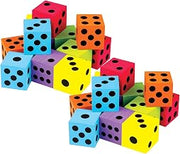 Teacher Created Resources Foam Colorful Large Dice, 12 Per Pack, 2 Packs (TCR20809-2)