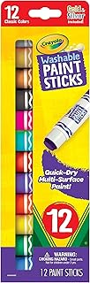 Crayola Quick Dry Paint Sticks (12ct), Washable Paint Set for Kids, School Supplies, Teacher Gifts